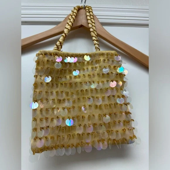 Vintage Paris Blues Sequin Handbag - Picture 2 of 6